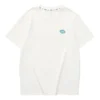 Tricou casual cu imprimeu cu litere „Alb-Albastru”