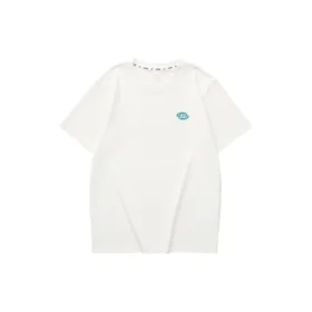 Tricou casual cu imprimeu cu litere „Alb-Albastru”