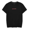 Tricou casual cu imprimeu literar „Negru Roșu Alb”