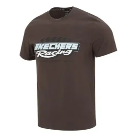 Tricou casual cu mânecă scurtă „Brown White”