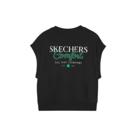 Tricou casual fără mâneci cu imprimeu „Negru”