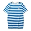 Tricou cu dungi „Albastru Alb”