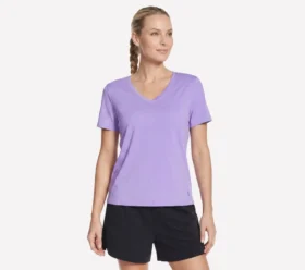 Tricou cu guler în V din bumbac Pima