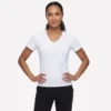 Tricou cu guler în V din bumbac Pima