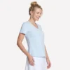 Tricou cu guler în V din bumbac Pima