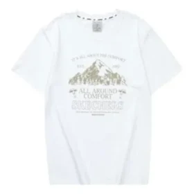 Tricou cu imprimeu „Alb-bej”