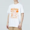 Tricou cu imprimeu „Alb Portocaliu”