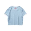 Tricou cu imprimeu cu litere „Alb Roz Albastru”