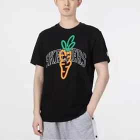 Tricou cu imprimeu Skechers x Carrots „Negru Portocaliu Gri”
