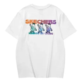 Tricou cu imprimeu Skechers x Hankow „Alb multicolor”