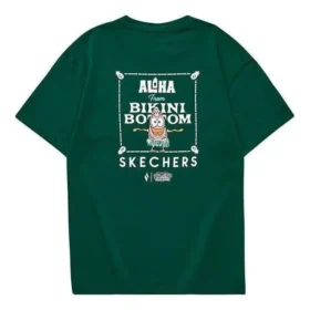 Tricou cu imprimeu Skechers x SpongeBob „Verde Alb”