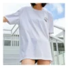 Tricou cu mânecă scurtă și imprimeu Barrel, alb