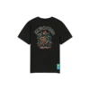 Tricou cu mânecă scurtă și imprimeu Barrel, negru