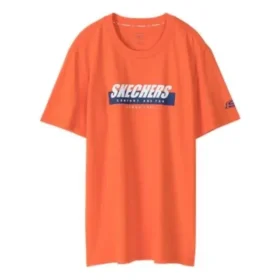 Tricou cu mânecă scurtă și imprimeu Skechers pentru bărbați, roșu