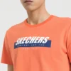 Tricou cu mânecă scurtă și imprimeu Skechers pentru bărbați, roșu