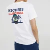 Tricou cu mânecă scurtă, imprimeu, stil pentru cuplu, alb