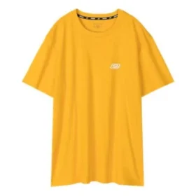 Tricou cu mânecă scurtă, respirabil, cu imprimeu larg, pentru bărbați, Skechers, galben