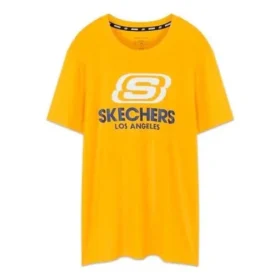 Tricou cu mânecă scurtă Skechers Logo pentru bărbați, culoare auriu