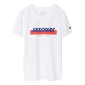 Tricou cu mânecă scurtă Skechers pentru bărbați, alb