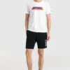 Tricou cu mânecă scurtă Skechers pentru bărbați, alb
