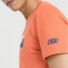 Tricou cu mânecă scurtă Skechers pentru bărbați, imprimat, portocaliu-roșu