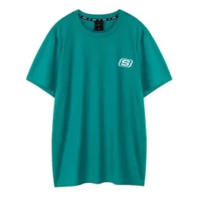 Tricou cu mânecă scurtă Skechers Printing S Knit pentru bărbați, verde