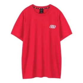 Tricou cu mânecă scurtă Skechers Printing S pentru bărbați, roșu Racing