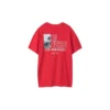 Tricou cu mânecă scurtă Skechers Printing S pentru bărbați, roșu Racing