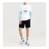 Tricou cu mâneci scurte din tricot pentru bărbați Skechers cu imprimeu LOGO în culori contrastante, alb