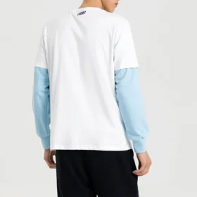 Tricou cu mâneci scurte din tricot pentru bărbați Skechers cu imprimeu LOGO în culori contrastante, alb