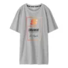 Tricou cu mâneci scurte din tricot pentru bărbați Skechers cu imprimeu LOGO în culori contrastante, gri