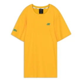 Tricou cu mâneci scurte Skechers pentru bărbați, cu imprimeu alfabet, galben