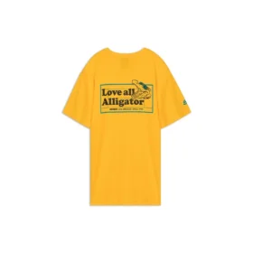 Tricou cu mâneci scurte Skechers pentru bărbați, cu imprimeu alfabet, galben