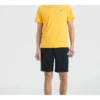 Tricou cu mâneci scurte Skechers pentru bărbați, cu imprimeu alfabet, galben