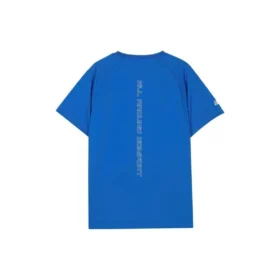 Tricou de alergare cu imprimeu literar „Albastru Alb”