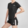 Tricou de alergare cu mâneci scurte, negru