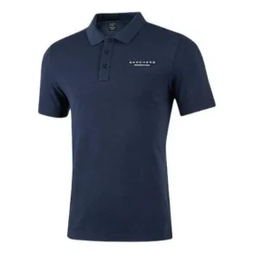 Tricou polo casual cu mânecă scurtă și imprimeu cu litere „Navy”