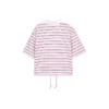 Tricou polo cu dungi „Roz Alb”