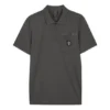 Tricou polo cu imprimeu „Gri Alb”