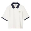 Tricou polo cu logo imprimat „Alb Negru”