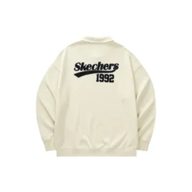 Tricou polo cu mâneci lungi din tricot Skechers x Hilarious Monster „Beige Black”