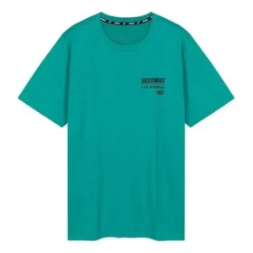 Tricou Skechers pentru bărbați, cu guler rotund și mâneci scurte, albastru