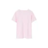 Tricou sport casual cu guler rotund și mâneci scurte, roz