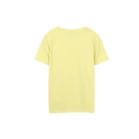 Tricou sport casual cu imprimeu, mânecă scurtă, galben