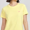 Tricou sport casual cu imprimeu, mânecă scurtă, galben
