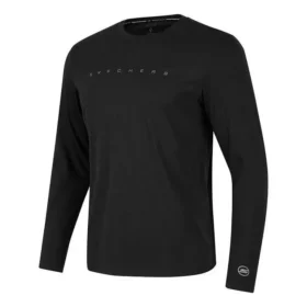Tricou sport casual cu mâneci lungi, în culori uni „Black”