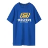 Tricou sport casual pentru bărbați cu mânecă scurtă, albastru