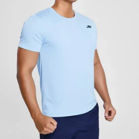 Tricou sportiv de antrenament pentru bărbați Skechers Sport, cu mânecă scurtă, albastru