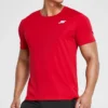 Tricou sportiv de antrenament pentru bărbați Skechers Sport, cu mâneci scurte, din tricot, roșu clovn