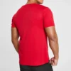 Tricou sportiv de antrenament pentru bărbați Skechers Sport, cu mâneci scurte, din tricot, roșu clovn